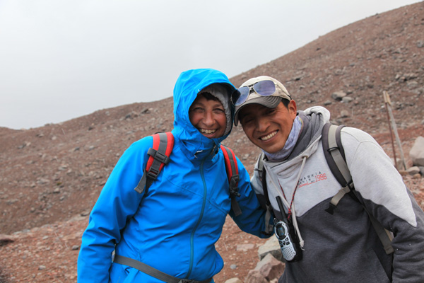 Gina Mom op de Chimborazo- ecuador